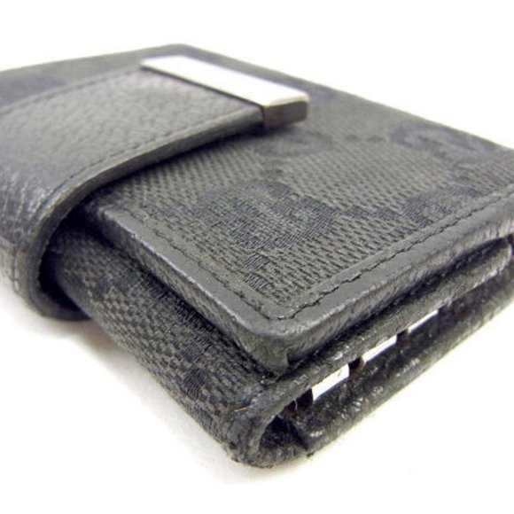 Gucci Key holder Key case GG Black Silver Woman unisex Authentic Used Y7402 - Picture 3 of 6